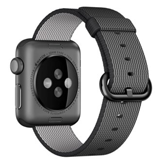 Apple Nylon Watchbands-Valuebuybuy Sports Royal Woven Nylon Wrist Band Strap Bracelet For 38mm Apple Watch Fits 129-195mm wrists-Black