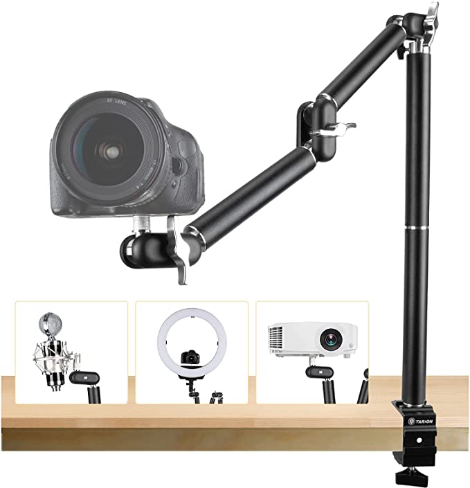 TARION Desk Camera Mount Stand Articulated Camera Mount Stand Articulating Camera Arm