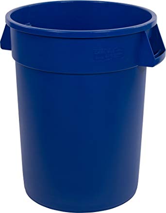 Carlisle 34103214 Bronco Round Waste Container Only, 32 Gallon, Blue