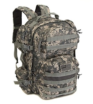 NPUSA Men's Large Expandable Tactical Molle Hydration ReadyBackpack Daypack Bag