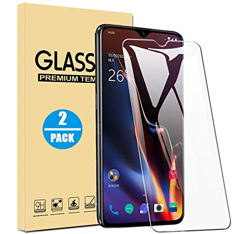 OnePlus 6T Screen Protector, Halnziye [Full Coverage The Entire Screen/Bubble-Free/Case Friendly] Tempered Glass Screen Protector Film for Oneplus 6T