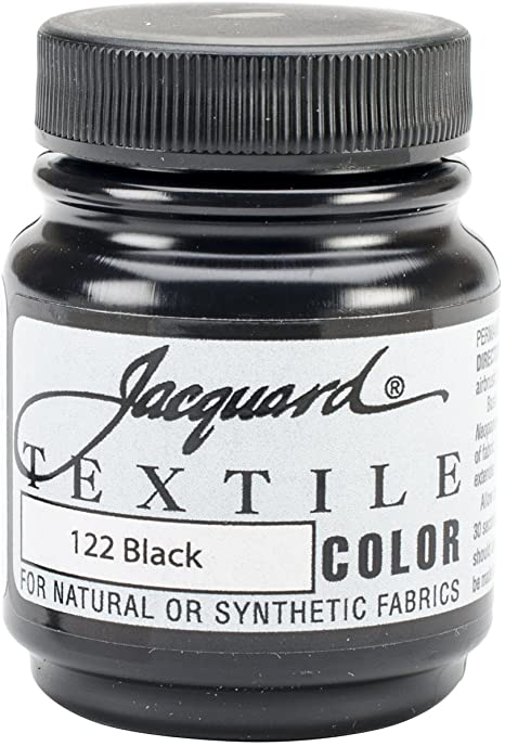 Jacquard Products Textile Color Fabric Paint, 2.25-Ounce, Black