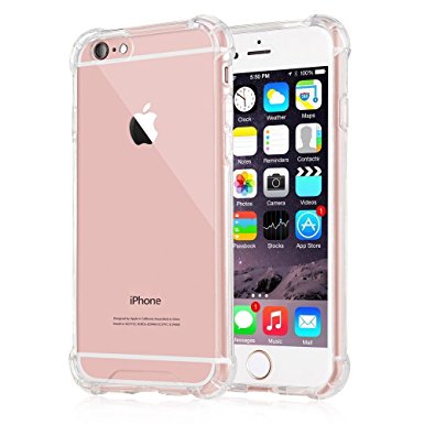 iPhone 6s case, iPhone 6 Case, Pomufa Crystal Clear Case Cover Shock Absorption Case with Soft TPU Gel Bumper For iPhone 6s, iPhone 6
