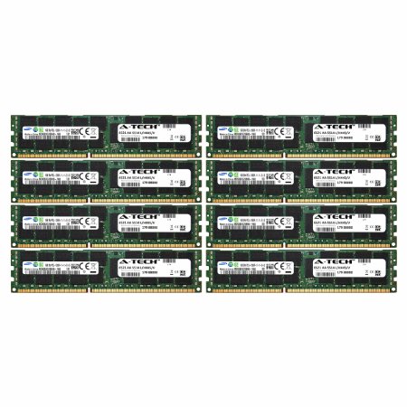 A-Tech® Samsung® 64GB Kit 8x 8GB PC3-10600 1.35V For Dell Precision Workstation Snpp9rn2c/8g A2626072 A2626093 A2862069 A2862074 A3721482 T5600 T7500 T7600 T5500 T5600 T7500 T7600 T5500 Memory RAM