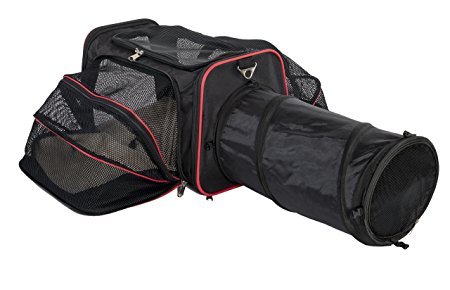 Premium Airline Approved Expandable Pet Carrier by Pet Peppy- TWO SIDE Expansion, Designed for Cats, Dogs, Kittens,Puppies - Extra Spacious Soft Sided Carrier!