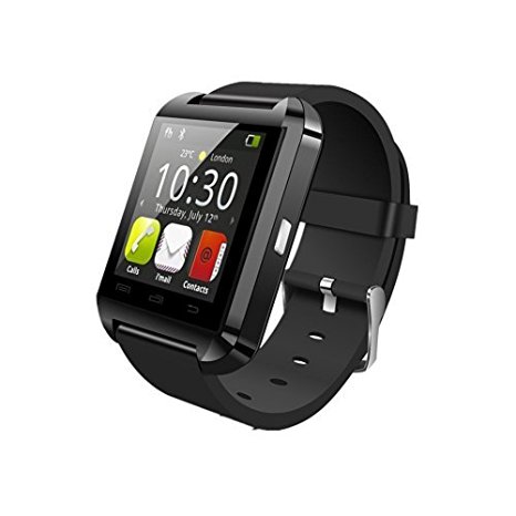 JideTech Bluetooth Smart Watch WristWatch U8 UWatch for Android Samsung S2/S3/S4/Note 2/Note 3 HTC Sony (Black)