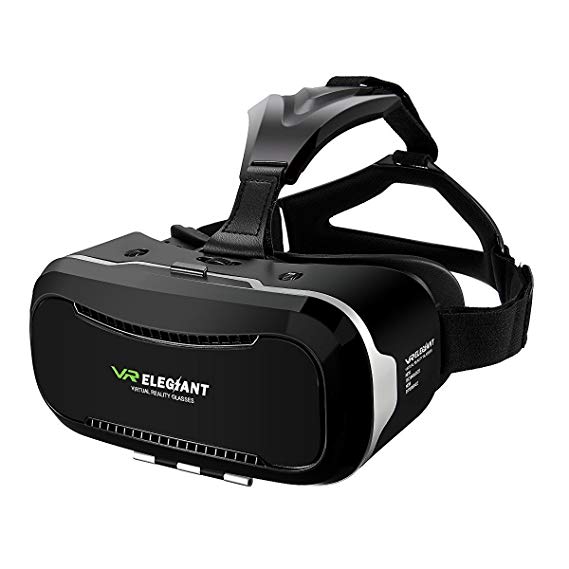 Virtual Reality Headset, ELEGIANT 3D VR Glasses Virtual Reality Box for 3D Movies Video Games for iPhone 8 7 6 6s Plus Samsung S8 S7 S6 Edge S5 Note 5 &Other Smartphone - 2nd Generation VR Headset