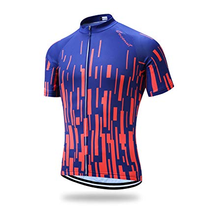 Coconut Ropamo Men's Shorts Sleeve Cycling Jersey Tops Bike Clothing Biking Shirt with 3 Pockets