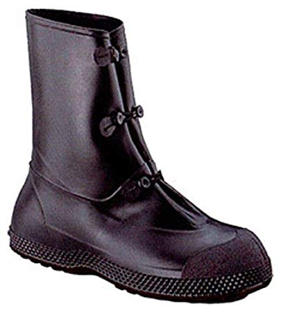 Servus SuperFit 12" PVC Chemical-Resistant Men's Overboots, Black (11095), XL (size 14-15 boots)