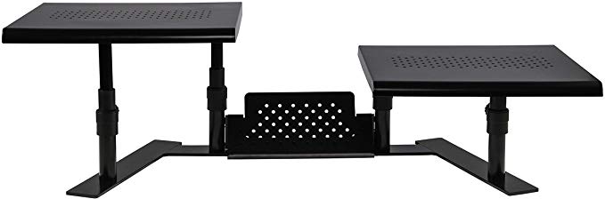 Allsop Metal Art ErgoTwin Height Adjustable Dual Monitor Stand (31883)