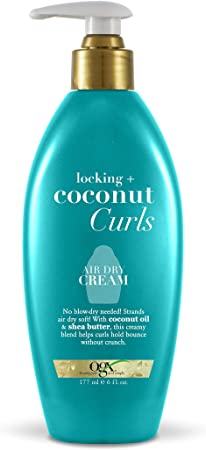 OGX Locking   Coconut Curls Air Dry Cream, No Parabens, 6 oz