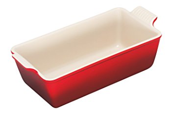 Le Creuset Heritage Stoneware 1 1/2qt Loaf Pan, Cerise (Cherry Red)