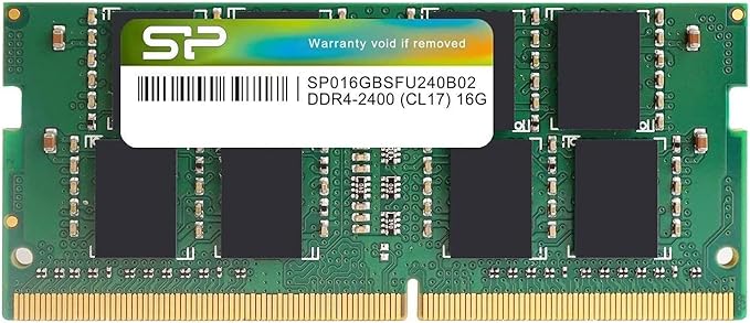 SP Silicon Power シリコンパワー SO-DIMM ノートPC用メモリDDR4-2400(PC4-19200) 16GB×1枚 260Pin 1.2V CL17 SP016GBSFU240B02 グリーン