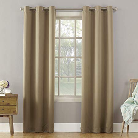 Sun Zero Becca Energy Efficient Grommet Curtain Panel 40" x 63" Taupe