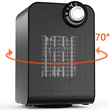 OPOLAR Electric Space Heater for Home and Office with Quiet Operation and Thermostat, 1500W ETL Approved, Compact Personal Powerful Space Heater with Energy Saving, Auto Oscillating