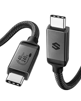 Silkland USB 4 Cable [USB-IF Certified] for Thunderbolt 4 Cable 3.3FT, 8K@60Hz, 4K@120Hz, 40 Gbps Data, 240W PD 3.1 Fast Charging Compatible with Thunderbolt 4/3, MacBook Pro, Docking eGPU SSD Monitor