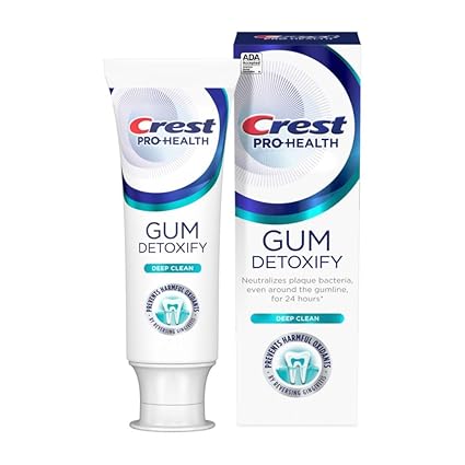 Crest Pro-Health Gum Detoxify Deep Clean Toothpaste 2.6 oz - Anticavity, Antibacterial Flouride Toothpaste, Clinically Proven, Gum and Enamel Protection, Plaque Control