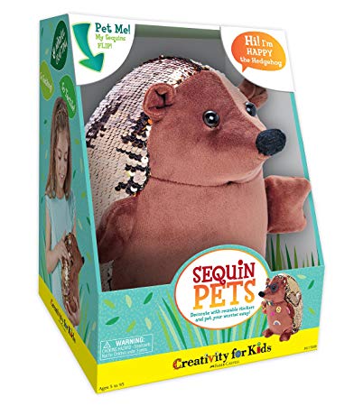 Creativity for Kids Sequin Pets Stuffed Animal - Happy the Hedgehog