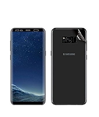 EiZiTEK Best Quality Samsung Galaxy S8 [ S 8 ] Durable Shock Absorbing Non-Slip Front   Back Invisible TPU Film Screen Protector Set [ 2 Pack ] ( Clear : Galaxy S8 TPU Set of 2 Front   2 Back Films )