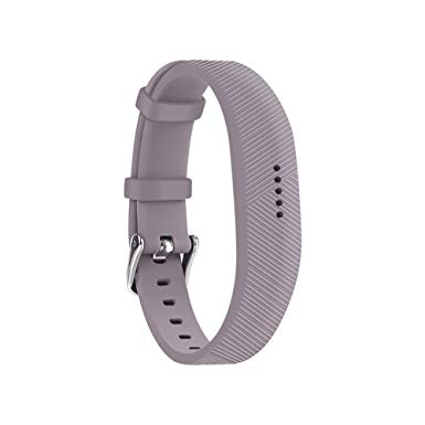 Huadea Compatible Bands Replacement for Fitbit Flex 2 with Watch Buckle,Soft Silicone Wristband (Gray)