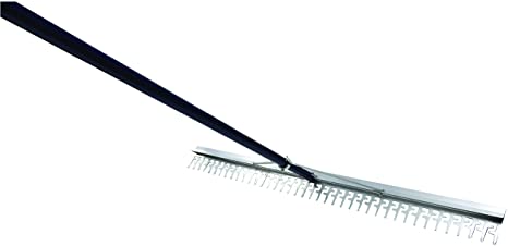 Extreme Max 3005.4236 48" Commercial-Grade Screening Rake for Beach and Lawn Care with 66" Handle