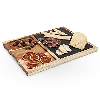 Rustic Farmhouse Slate and Wood Appetizer Board by Twine