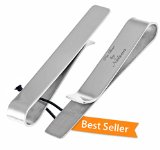 FIRST Tie Bar Clip - wDiamond Shine Finish - EXCLUSIVE Hold Tech TM Premium Quality over Quantity - FREE Fashion Bible Bonus to 10X your style in 10 Minutes