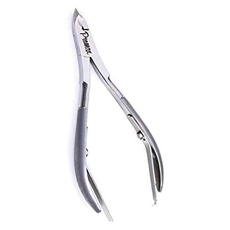 ProMax Professional Grade Cuticle Nipper/Cuticle Cutter/Clipper Made of High Grade Stainless Steel Matte Finish-Flat- Double Spring, For Nail Art Tool and Manicure/Pedicure (1/4 Jaw)10-10034