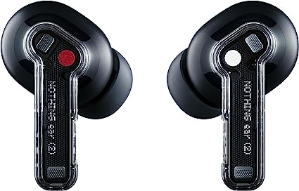 Nothing Ear (2) - Wireless Earbuds with ANC (Active Noise Cancelling), Hi-Res audio certified, Dual Connection, Powerful 11.6 mm custom driver - Black