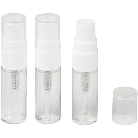 3Pc Zink Color 4Ml Clear Lotion Pump Travel Bottle With Snap On Cap