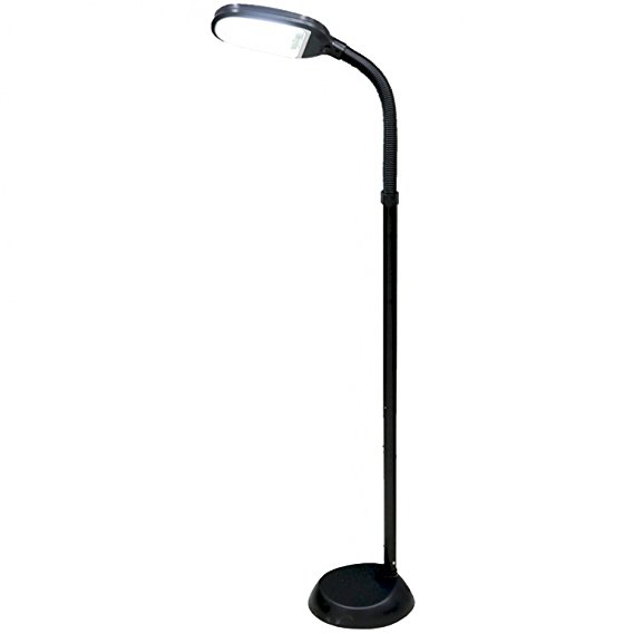 Oypla Black Daylight Energy Saving 27W Floor Standing Reading Lamp Light