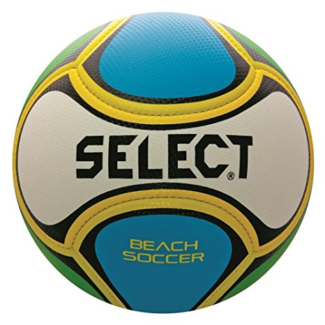 Select Beach Soccer Ball, Size 5, White/Blue/Green