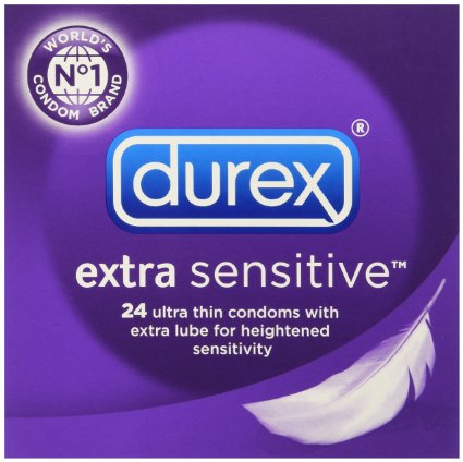 Durex Extra Sensitive ultra thin condoms 24 pack (Pack of 2)