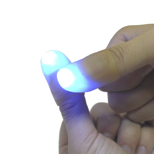 Magic Light up Finger Magic Trick, LED Finger Lamp, Blue (This Product is Not Intended for Children Under 12 Years Old)
