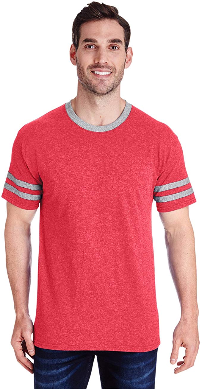 Jerzees Men's Tri-Blend Varsity Ringer Tee Shirt