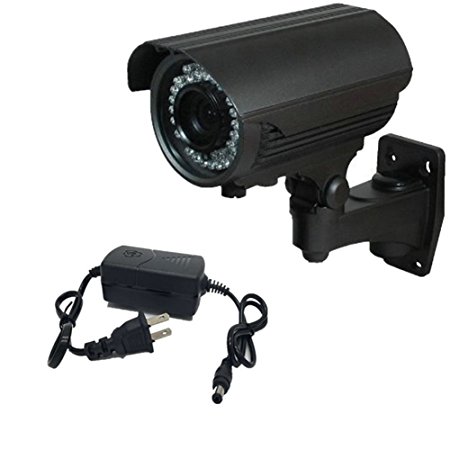 KLAREN 1000TVL CCTV Security Surveillance Camera with US Plug   Installation Package 5mm 42 IR Leds Camera Color   1/3" Sony CCD Waterproof Outdoor Infrared Night Vision Black