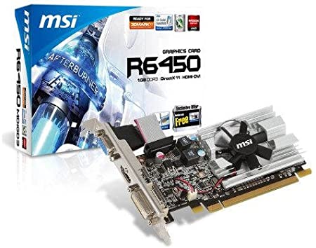 MSI ATI Radeon HD6450 1 GB DDR3 VGA/DVI/HDMI Low Profile PCI-Express Video Card R6450-MD1GD3/LP