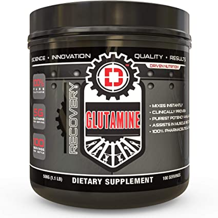 Driven GLUTAMINE-Reduce Muscle Soreness and Boost Immune System:Pure, Natural, and Healthy Amino Acid - Promotes and Preserves Lean Muscle Mass - Supports GI Health and Immune System Function