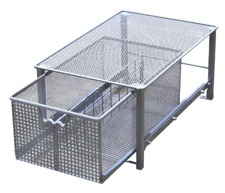 DecoBros Mesh Cabinet Basket Organizer Silver Large - 106 X 16 X 78