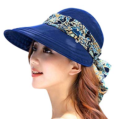 Women Wide Brim Cap UV Protection Sun Hats Visor Hats Multiple Wearing Methods