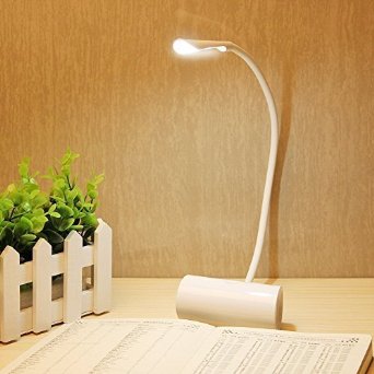 GHB Desk Lamp USB Desk Lamp LED Eye Protection Dimmable Rechargeable 3 Levels of Brightness for Study Bedroom White