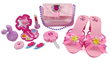 Little Princess Fashion Beauty Set for Girls with Pink Purse, Shoes & Accessories