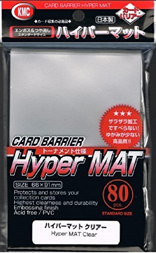 2X 80ct Packs KMC Hyper Matte CLEAR Sleeves Fits Standard Size MTG, Magic, Pokemon etc...