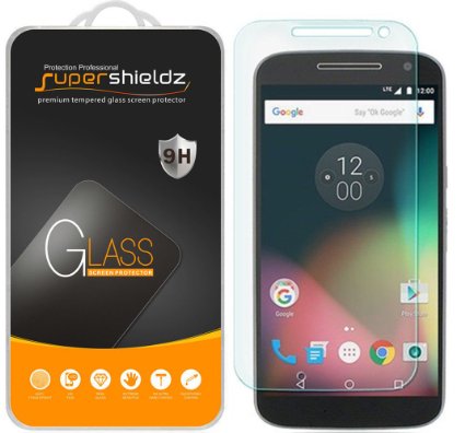 [2-Pack] Motorola Moto G4 / Moto G (4th Generation) Tempered Glass Screen Protector, Supershieldz® Anti-Scratch, Anti-Fingerprint, Bubble Free [ Lifetime Warranty]