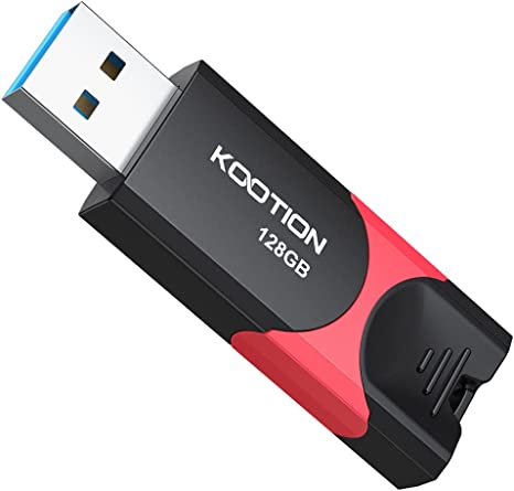 KOOTION 128 GB USB 3.0 Flash Drive Thumb Drive Retractable 128G Zip Drive Ultra High Speed USB Stick Jump Drive Rugged Memory Stick with LED Indicator for Data Storage and Transfer