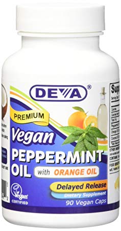 Deva Nutrition Vegan Peppermint Oil Delayed Release Capsules, 90 Count