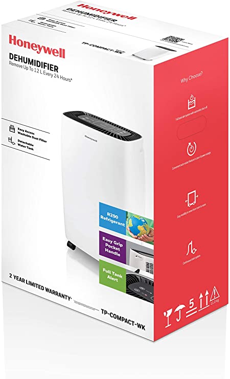 HONEYWELL - 12 Litre Portable Dehumidifier TP Compact Eco Friendly