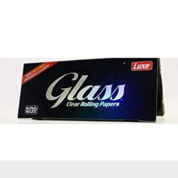OutonTrip Clear King Leaves Luxe Glass Rolling Papers -Size 40 (Transparent)