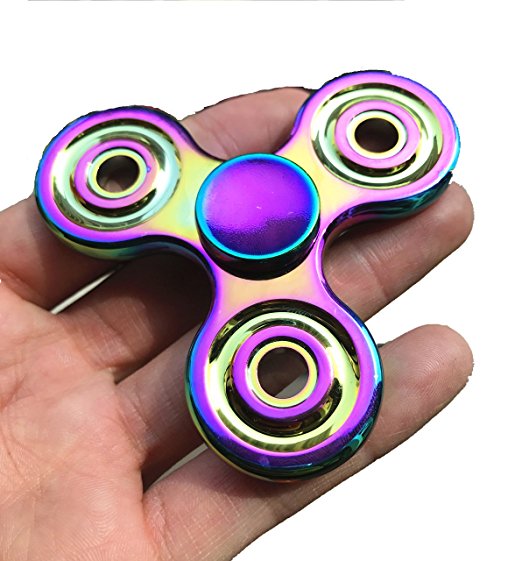EDsportshouse Colorful Hand Spiner Toy for relieving ADHD, Anxiety, Boredom EDC Tri-Spinner Fidget Toy Smooth Surface Finish Ultra Durable(High Precision Mold Products) (5)