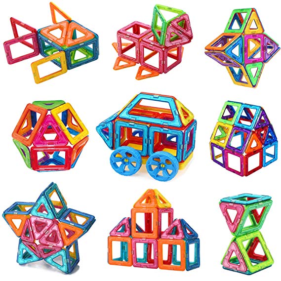 OkidSTEM Magnetic Building Blocks for Kids, 36 Piece Magnet Tiles STEM Toys for Boys and Girls